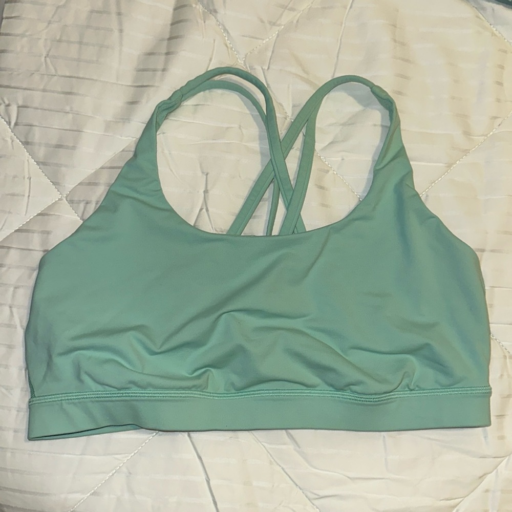 Lululemon women’s mint green energy sports bra size 12